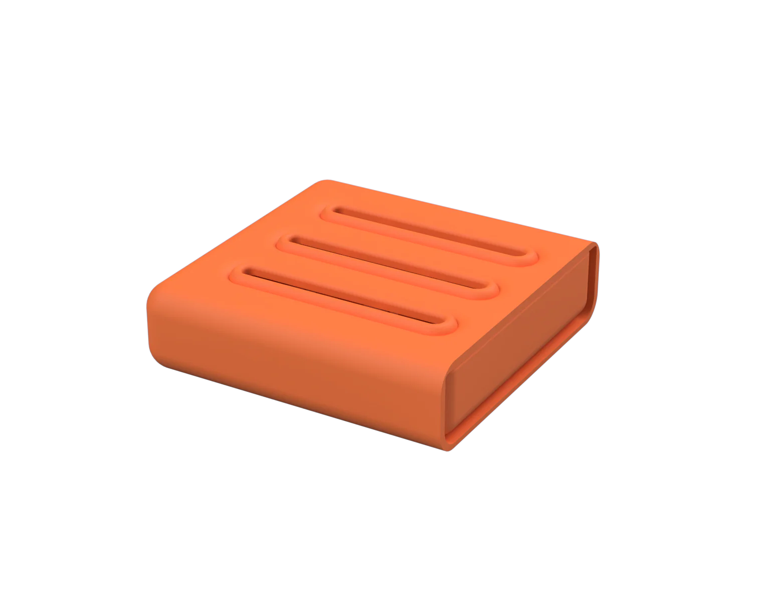 DuoPod scleral lens plunger case in Sunstone Orange, front view